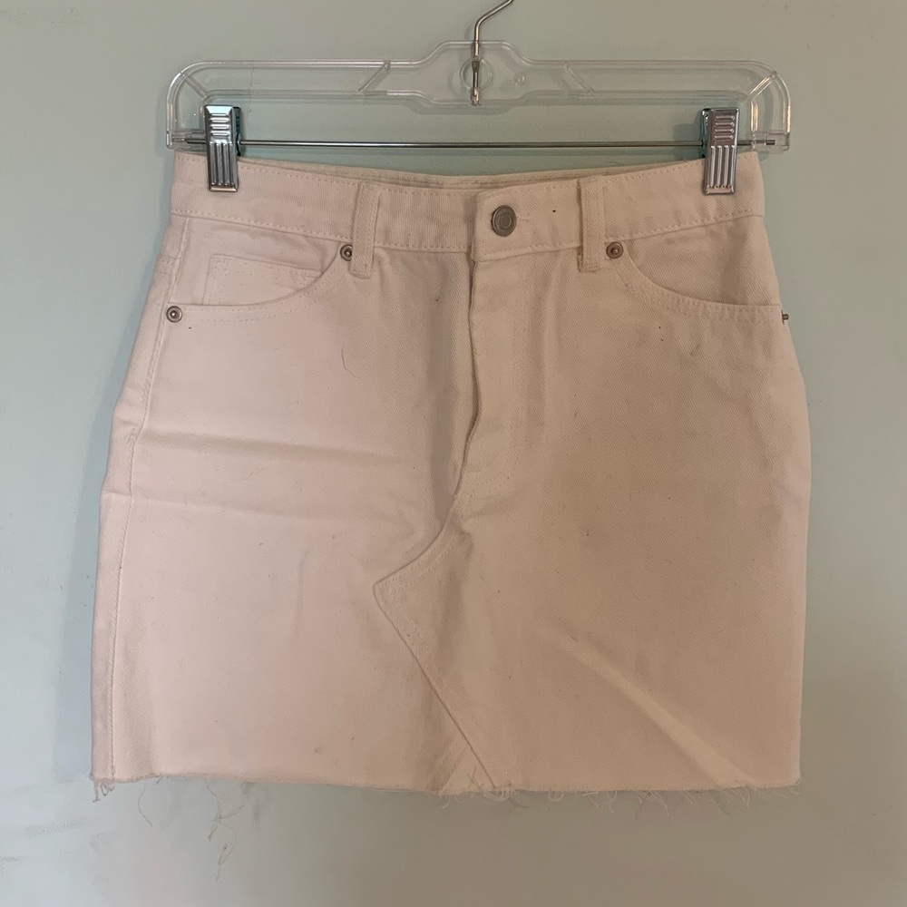 white jean skirt